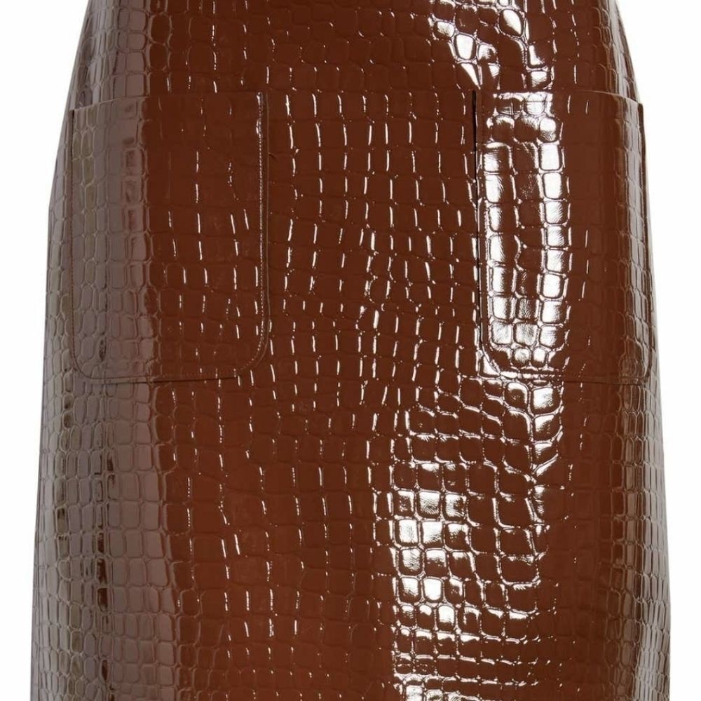 HALOGEN x Atlantic-Pacific Croc Embossed Skirt - Picture 5 of 10